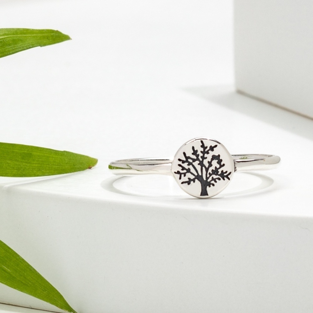Sterling Silver Tree of Life Ring – Size 7.5 (Sample Piece)